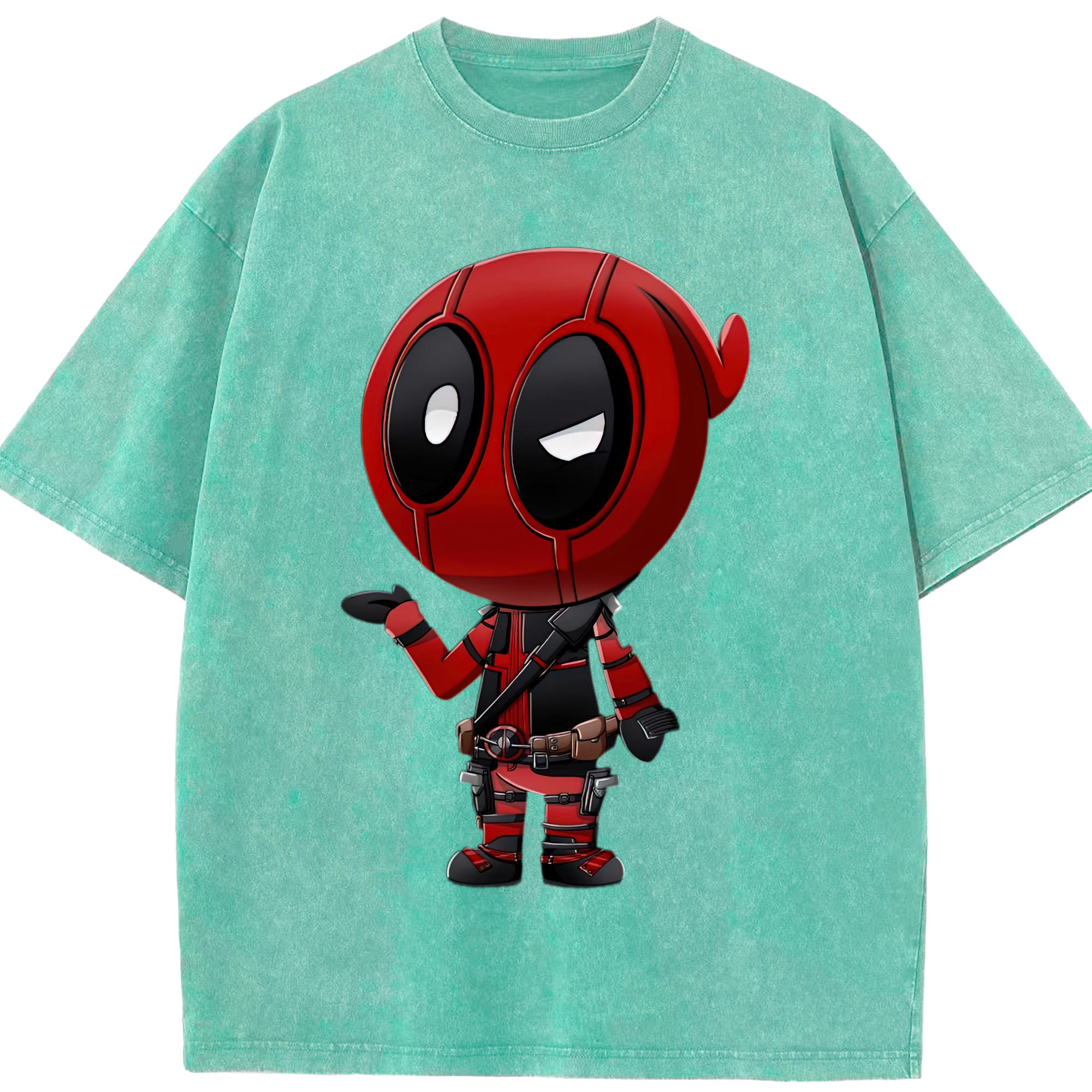 （画像用） Deadpool デッドプール 綿100% ヴィンテージ風 半袖Tシャツ（フロントプリント）